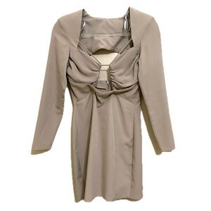 ASOS Neutal/Tan Long Sleeve Dress EUC